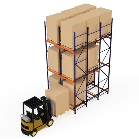 Heavy-duty selective rack